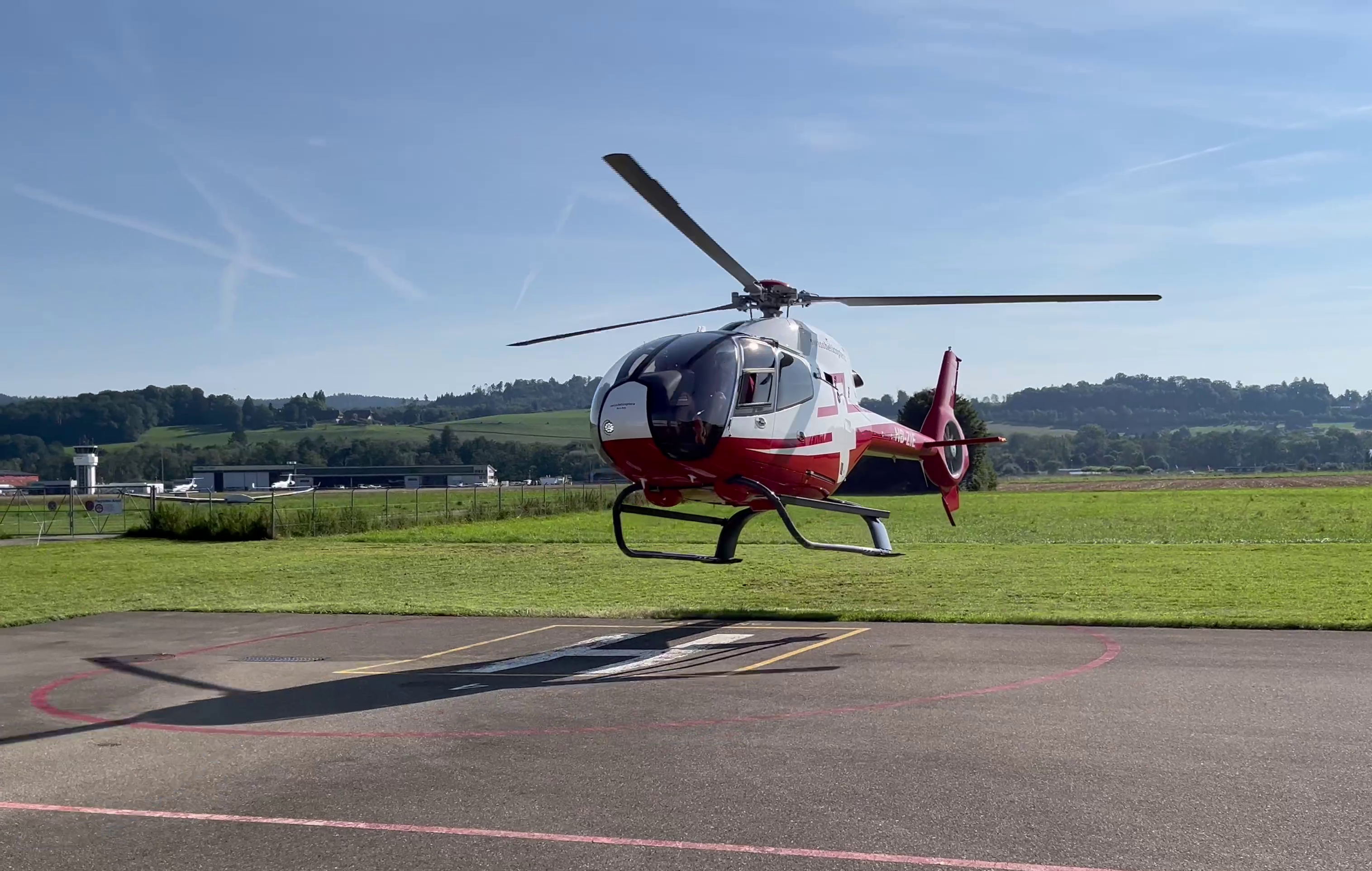 H120 departing at SwissHelicopter Bern
